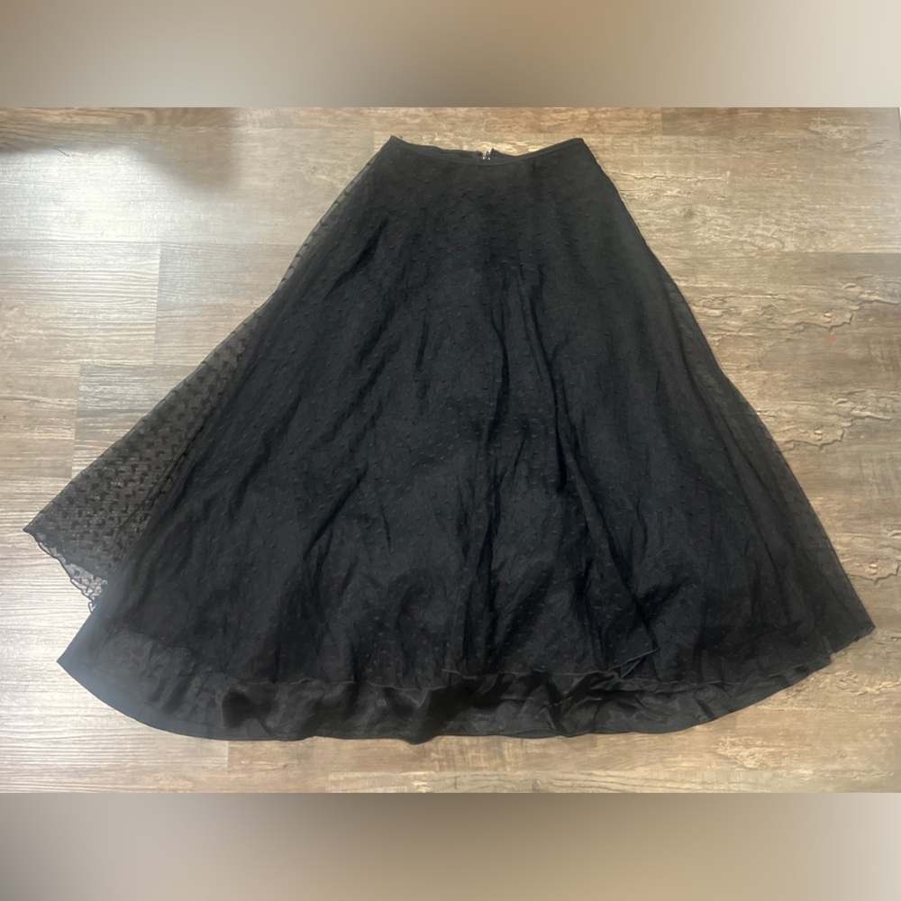 Scott McClintock Black Flared Skirt